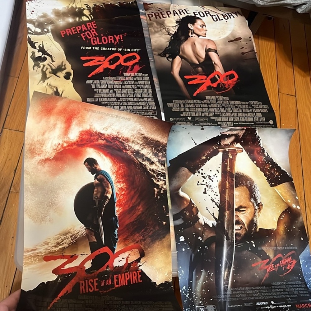 300 4 Movie posters 11x16 + 11.5x17 nice